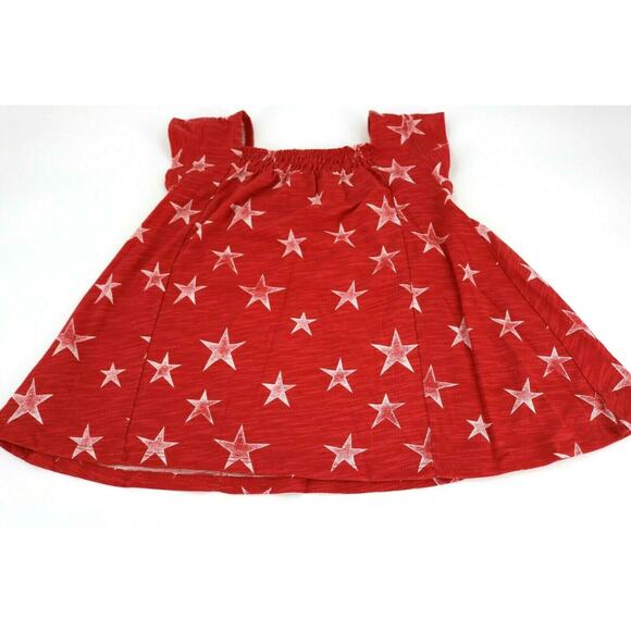 Cat & Jack Girls Red Sleeveless Top Flow Star Print Sz 5T - Picture 1 of 4